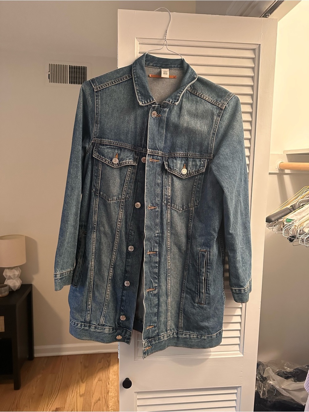 Longline Blue Denim Jacket